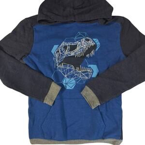 Cat & Jack Hoodie Blue with Tyrannosaurus Rex Skull Extra Large 16